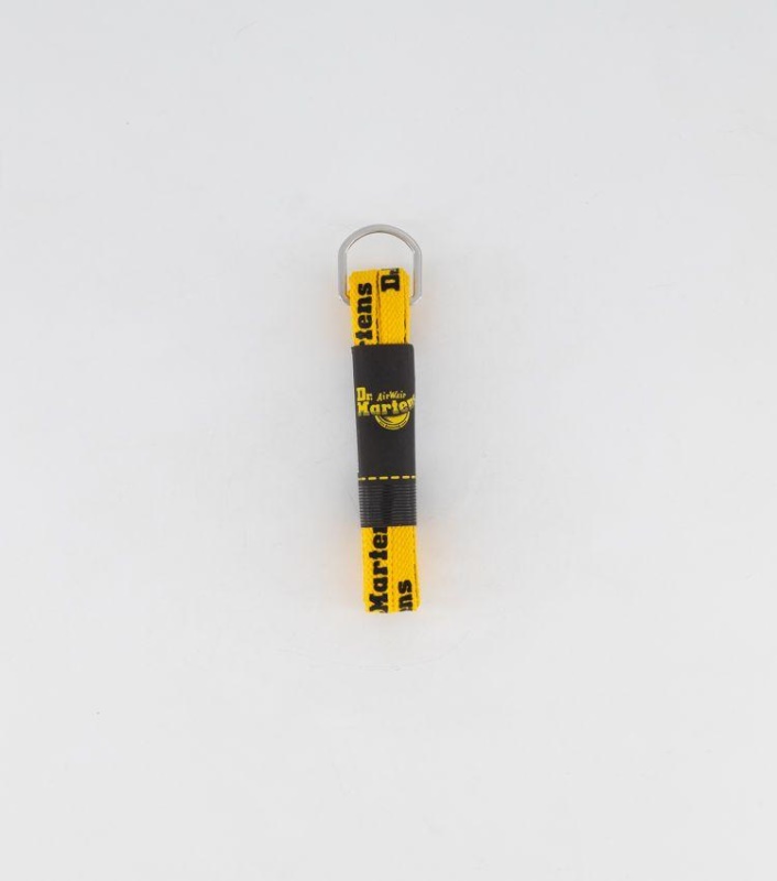 Dr.martens Botas Con Logo Negro Amarillo De 140 Cm Cordones Planos Con Logo De 140 Cm (8-10 Ojales)