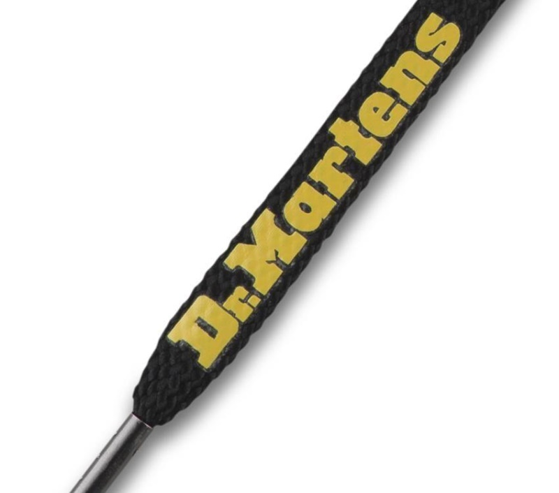 Cordones Planos Con Logo De 140 Cm Dr.martens Botas 140 Cm Negro Con Logo Amarillo