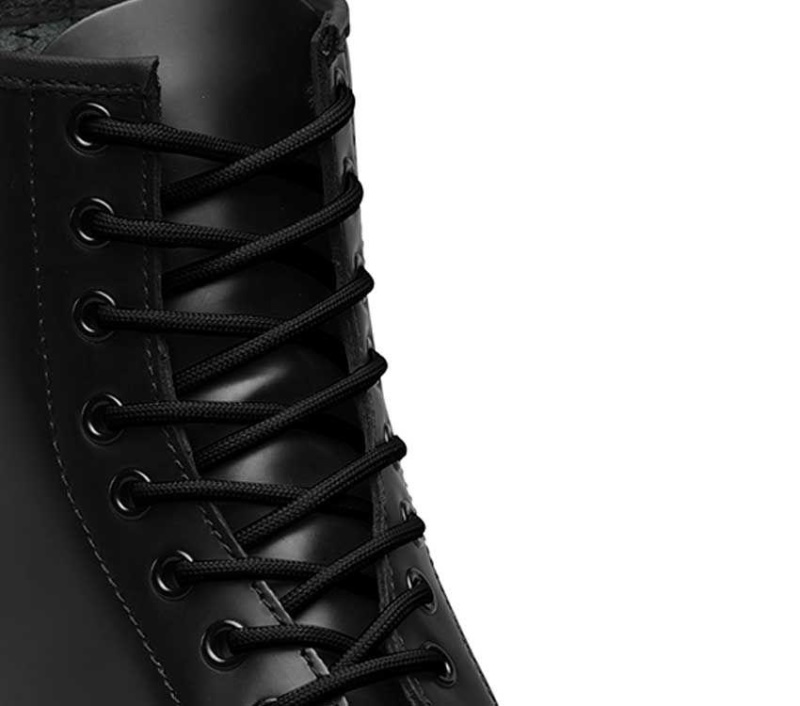 Cordones Redondos De 140 Cm (8-10 Ojales) Dr.martens Redondos Negros Botas