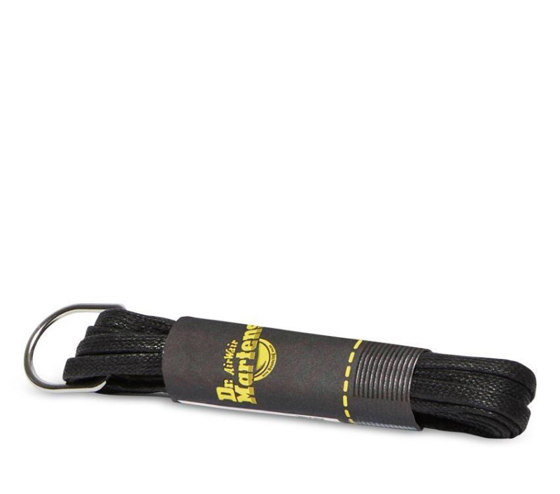 Dr.martens Cordones Planos Encerados Negros 140cm Botas