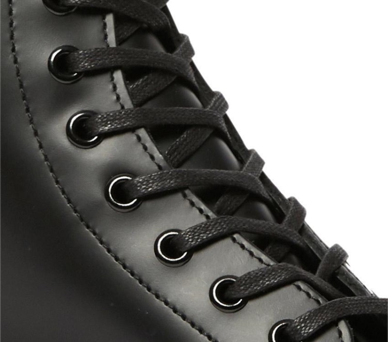 Dr.martens Cordones Planos Encerados Negros 140cm Botas