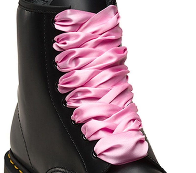 Rosa Dr.martens Botas 140cm Cordones De Cinta (8-10 Ojales)