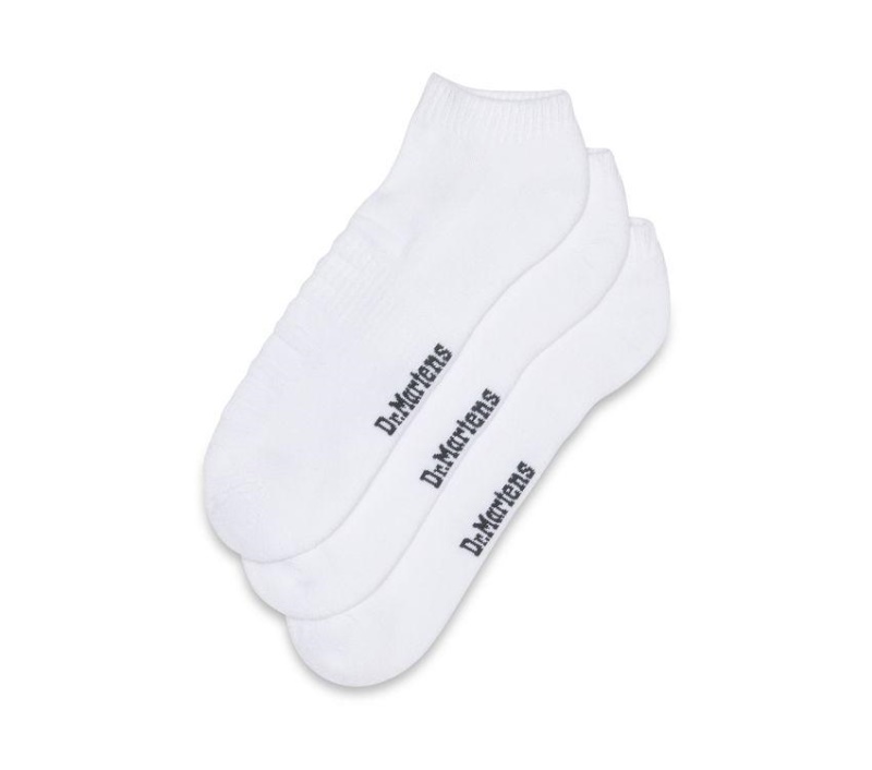 Dr.martens Botas Cortas De Mezcla De Algodón Blanco Doble Doc 3pk